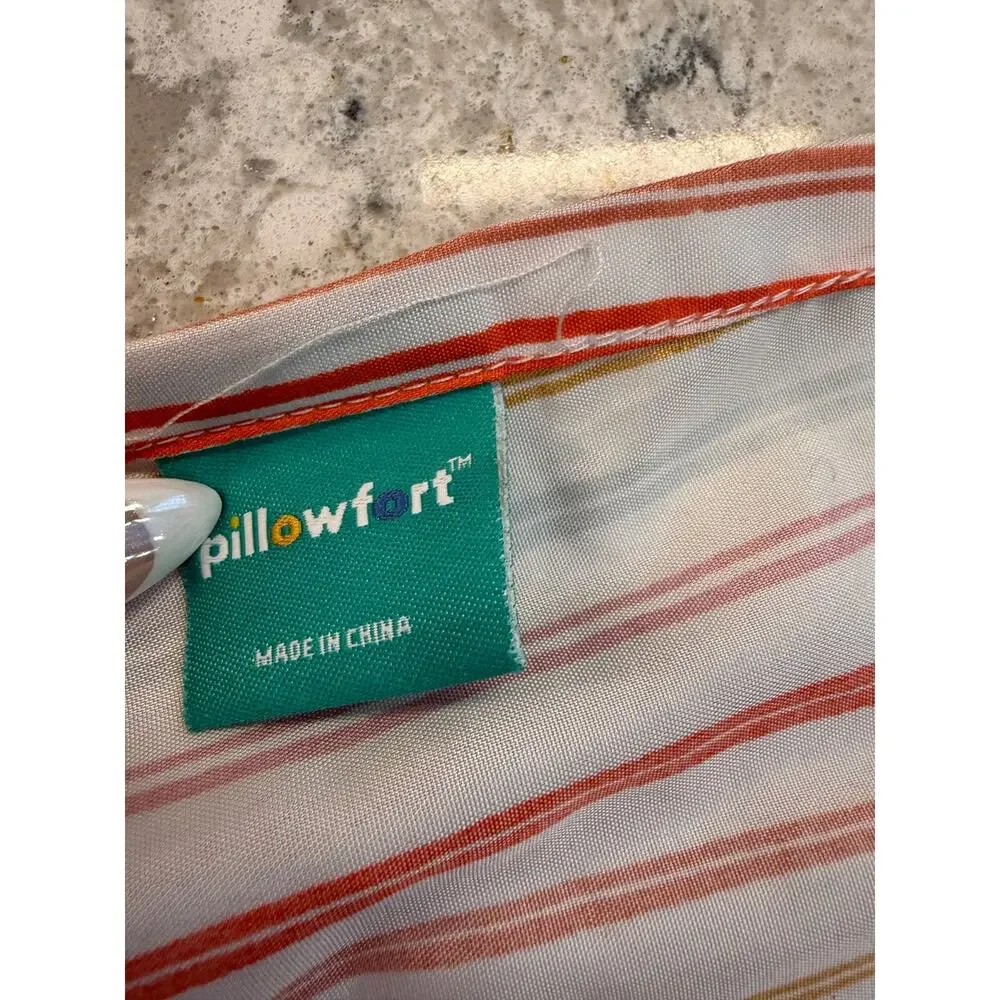 Pillowfort Target Sheet Set Pillowcases Pink Orange Stripes Full Size